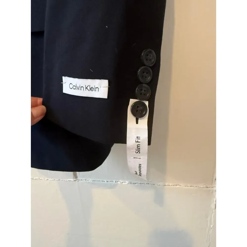 Calvin Klein Big Boys Slim Fit Suit Jacket Black 16